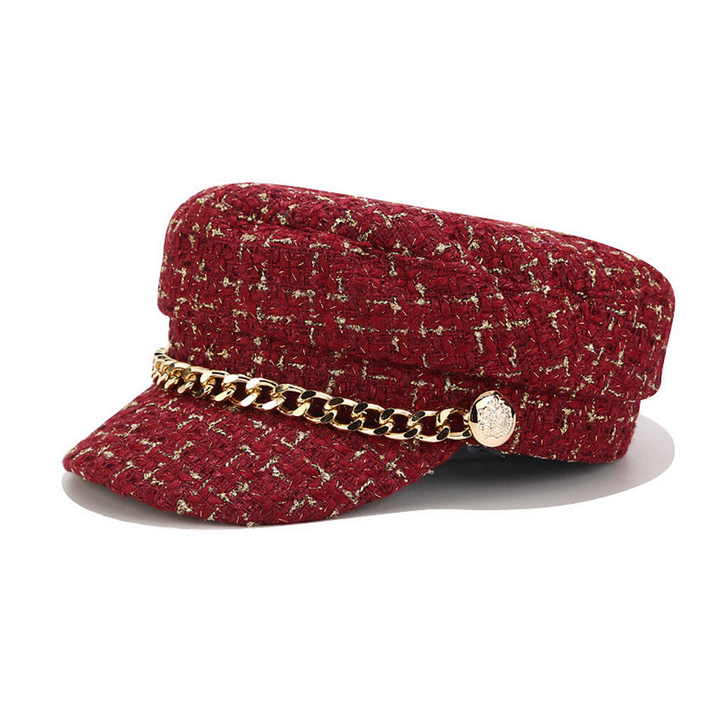 Vintage Octagonal Cap | Classic Cotton Newsboy Hat