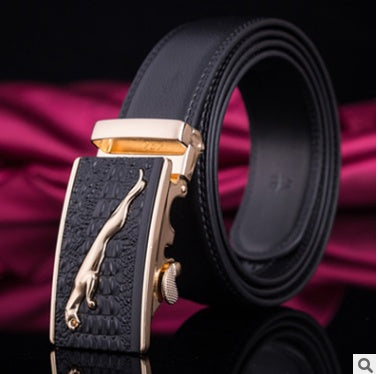 Men's Leather Belt Automatic Buckle Fashion Belt