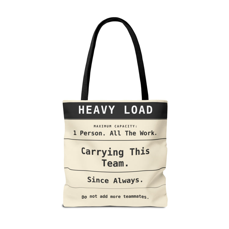 Funny Work Tote Bag | Carrying This Team Humor