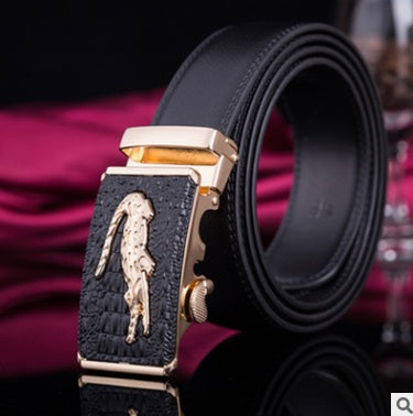 Men's Leather Belt Automatic Buckle Fashion Belt