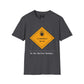 Funny Monday T-Shirt displayed on dark heather fabric with a flammable hazard graphic and MON-401 label.