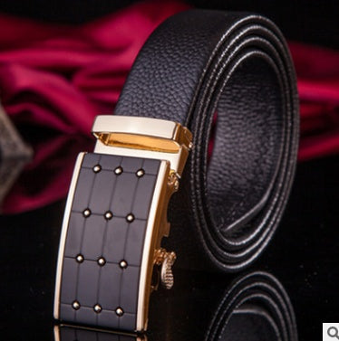 Men's Leather Belt Automatic Buckle Fashion Belt