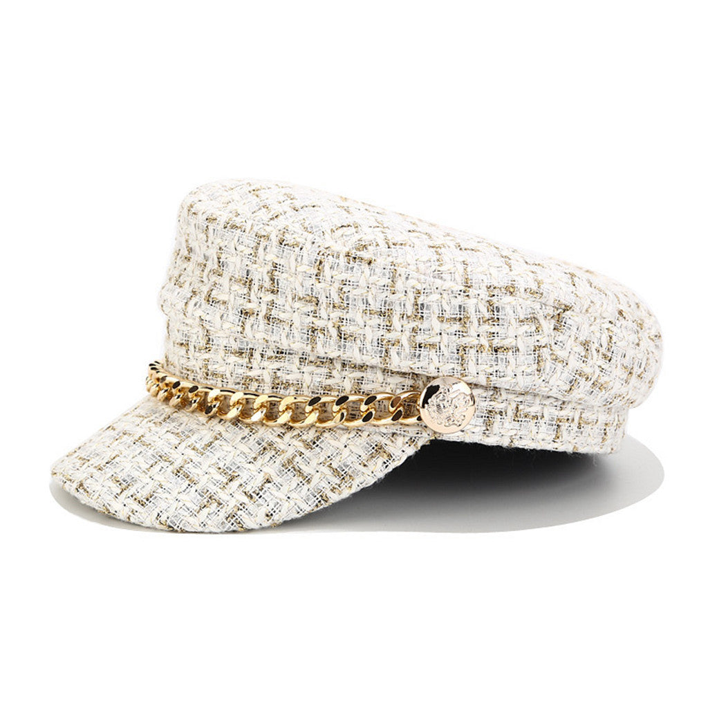 Vintage Octagonal Cap | Classic Cotton Newsboy Hat