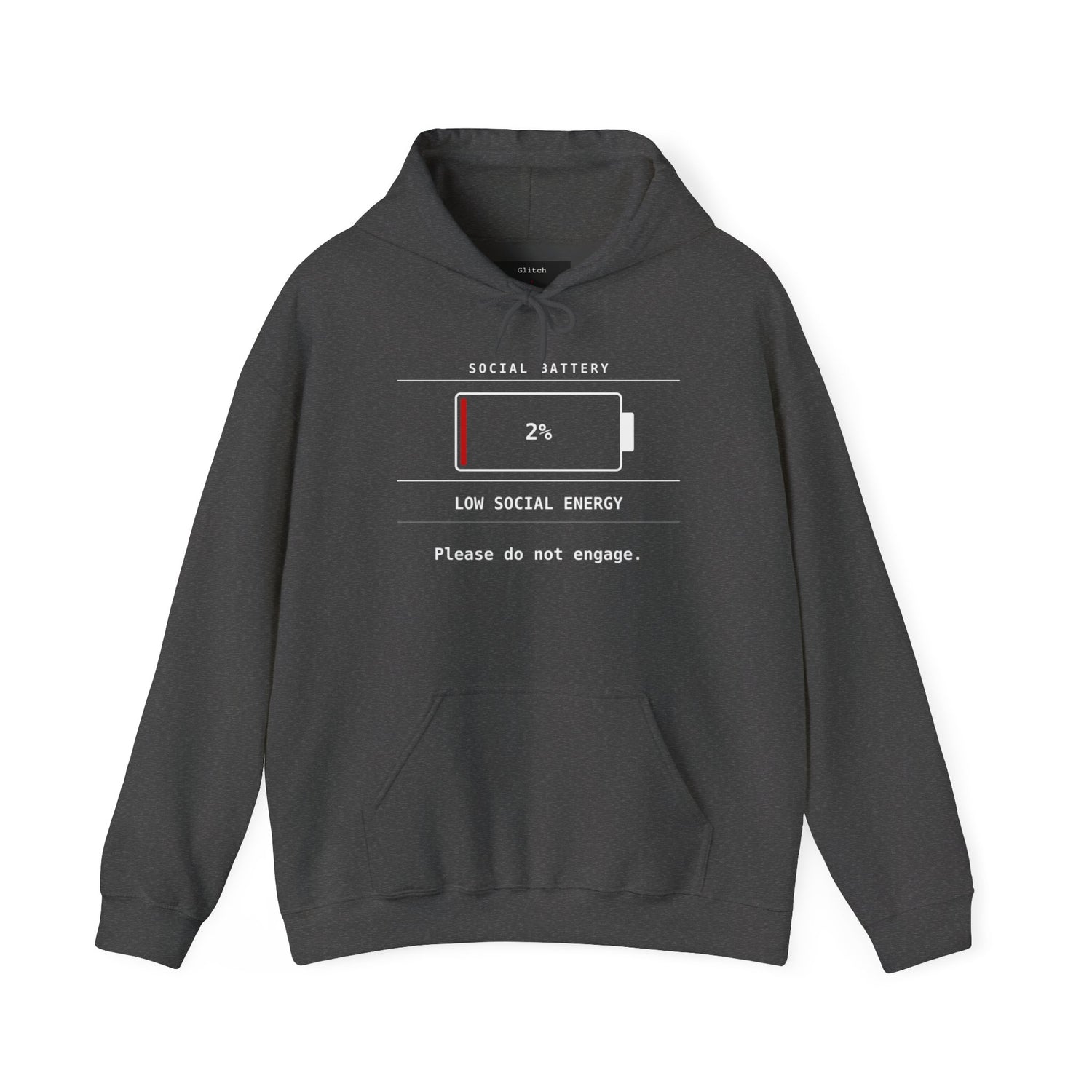 Social Battery 2 Percent Funny Hoodie