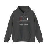 Social Battery 2 Percent Funny Hoodie