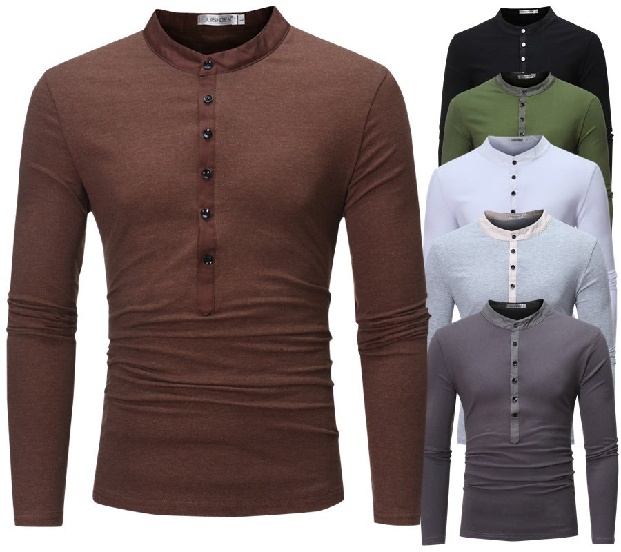 Young Men's Layered Long Sleeve Casual T-Shirt