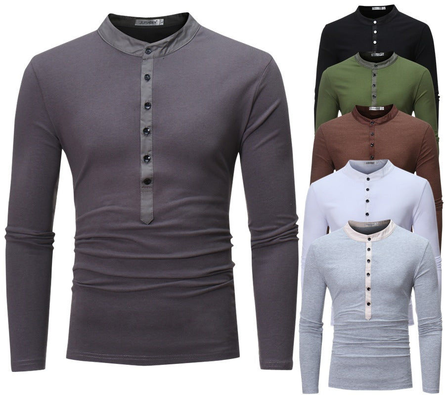 Young Men's Layered Long Sleeve Casual T-Shirt