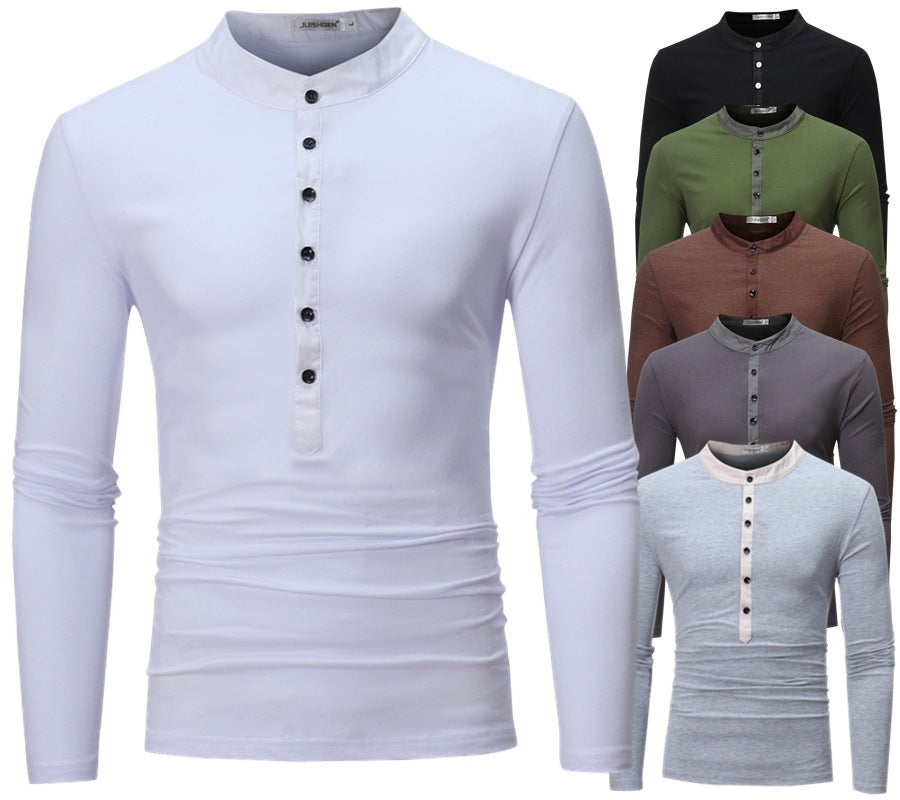 Young Men's Layered Long Sleeve Casual T-Shirt
