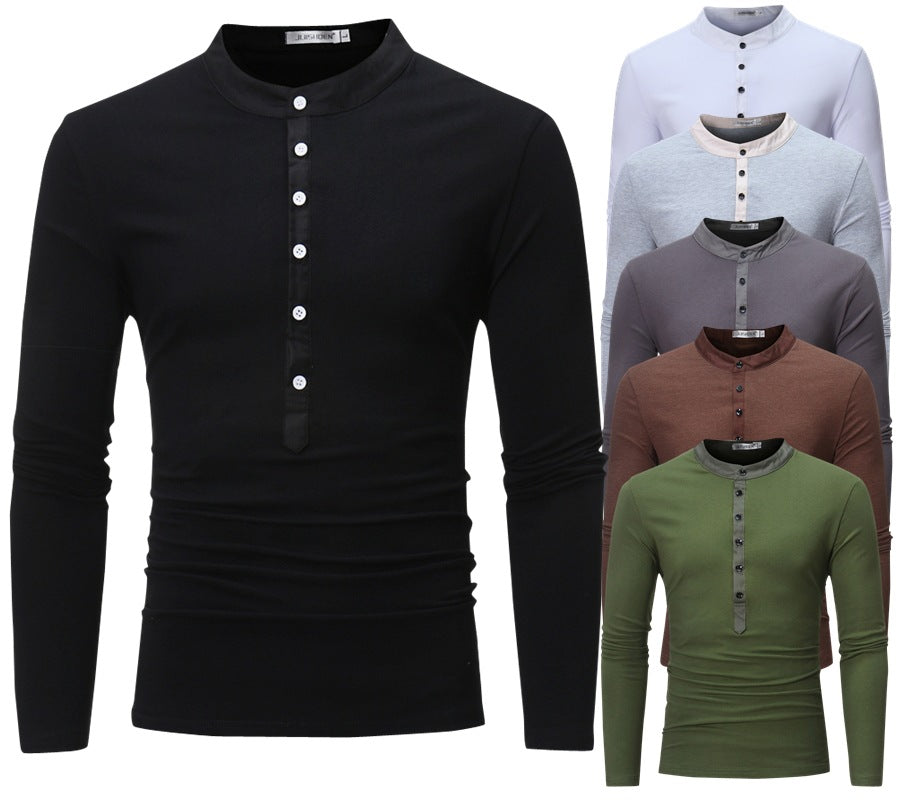 Young Men's Layered Long Sleeve Casual T-Shirt