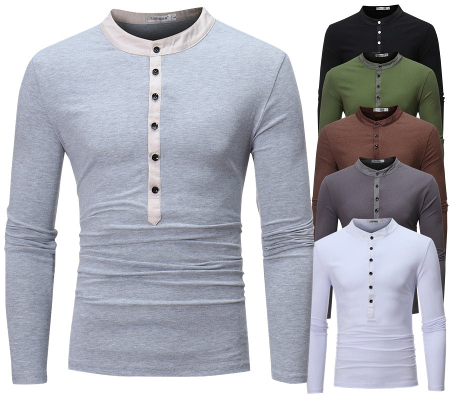 Young Men's Layered Long Sleeve Casual T-Shirt