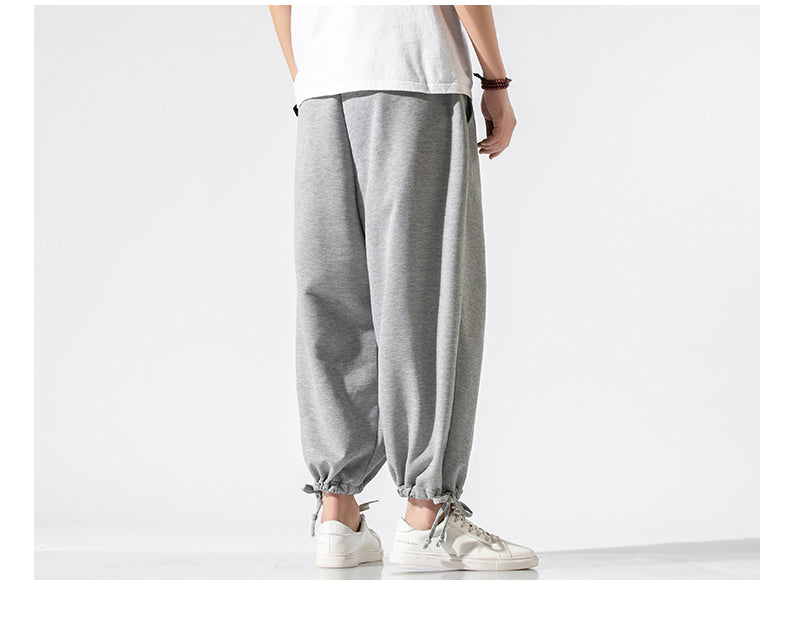 crane embroidered sweatpants