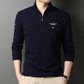 Stand-up Collar Men's Long Sleeve Cotton Shirt