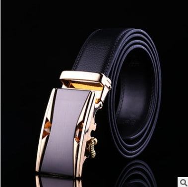 Men's Leather Belt Automatic Buckle Fashion Belt
