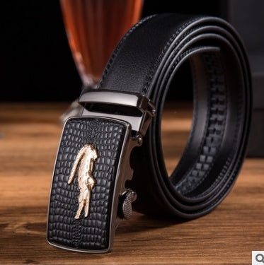 Men's Leather Belt Automatic Buckle Fashion Belt