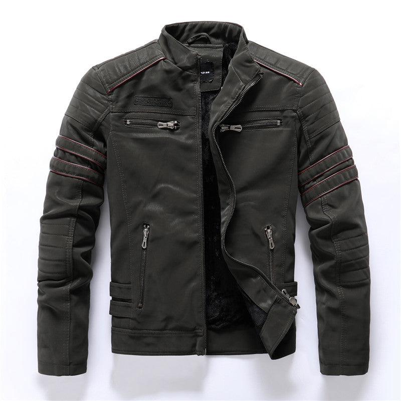 Men's PU Leather Jacket | Fashion Leather Coat