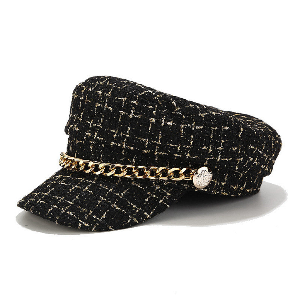 Vintage Octagonal Cap | Classic Cotton Newsboy Hat