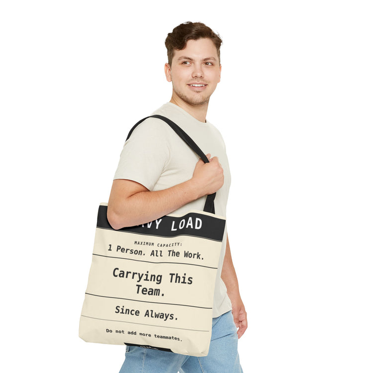Funny Work Tote Bag | Carrying This Team Humor