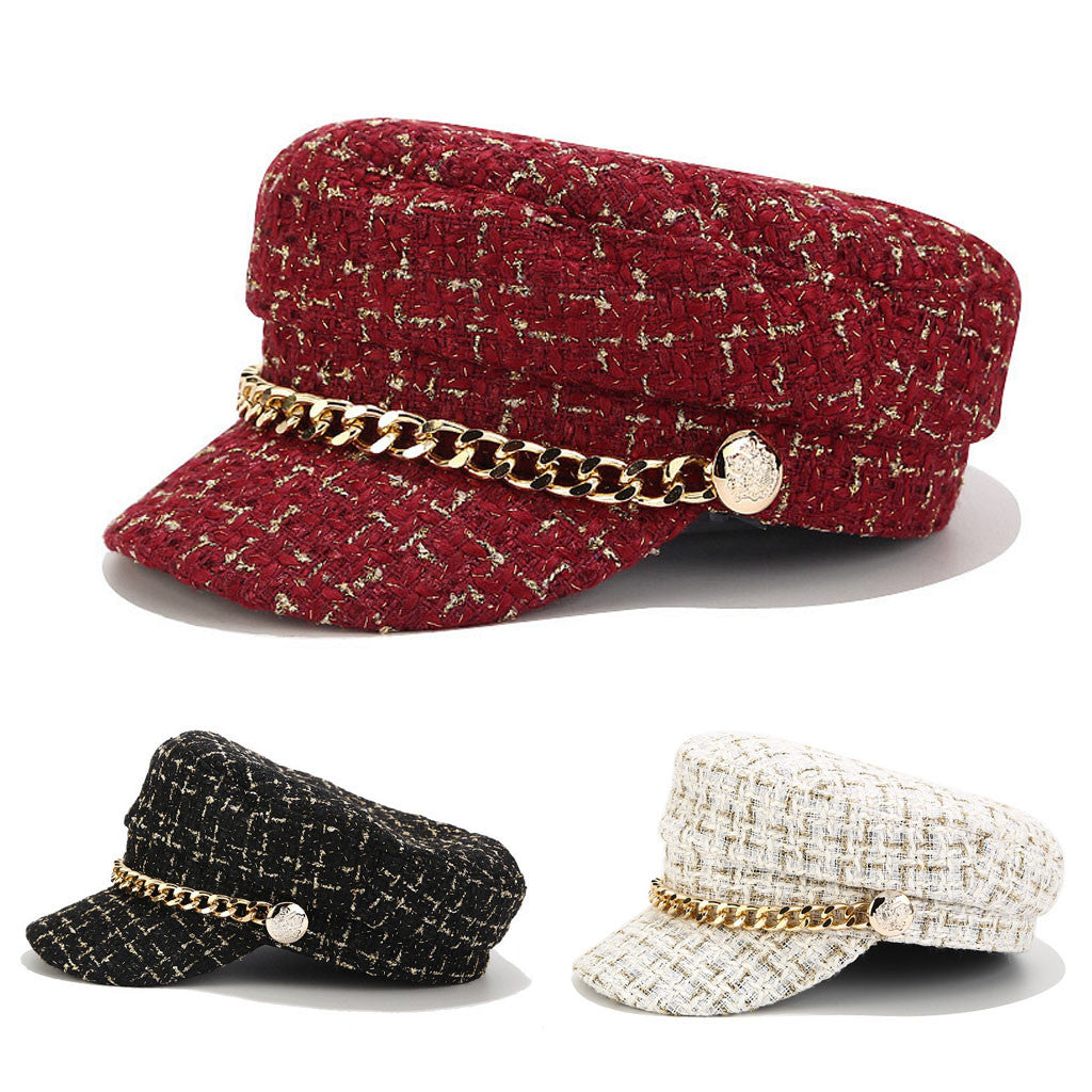 Vintage Octagonal Cap | Classic Cotton Newsboy Hat