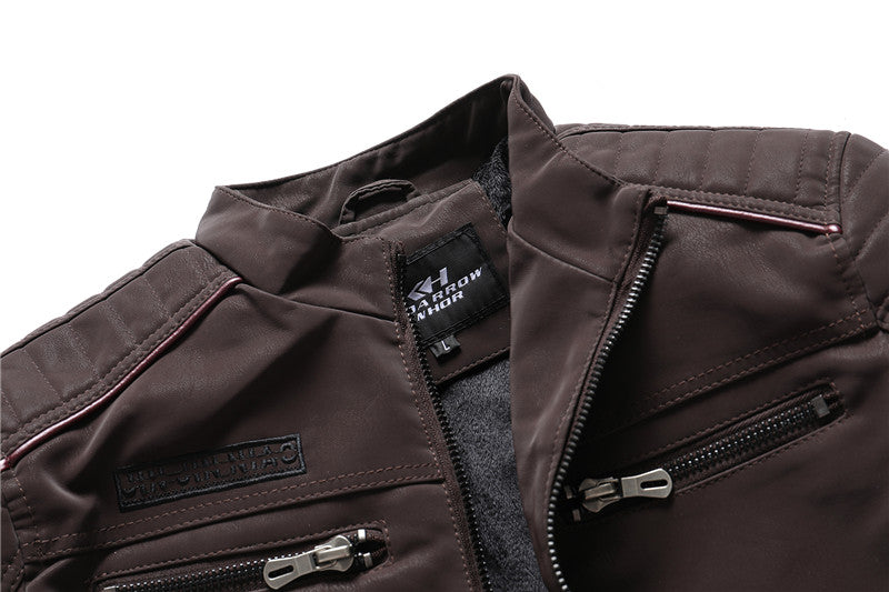 Men's PU Leather Jacket | Fashion Leather Coat
