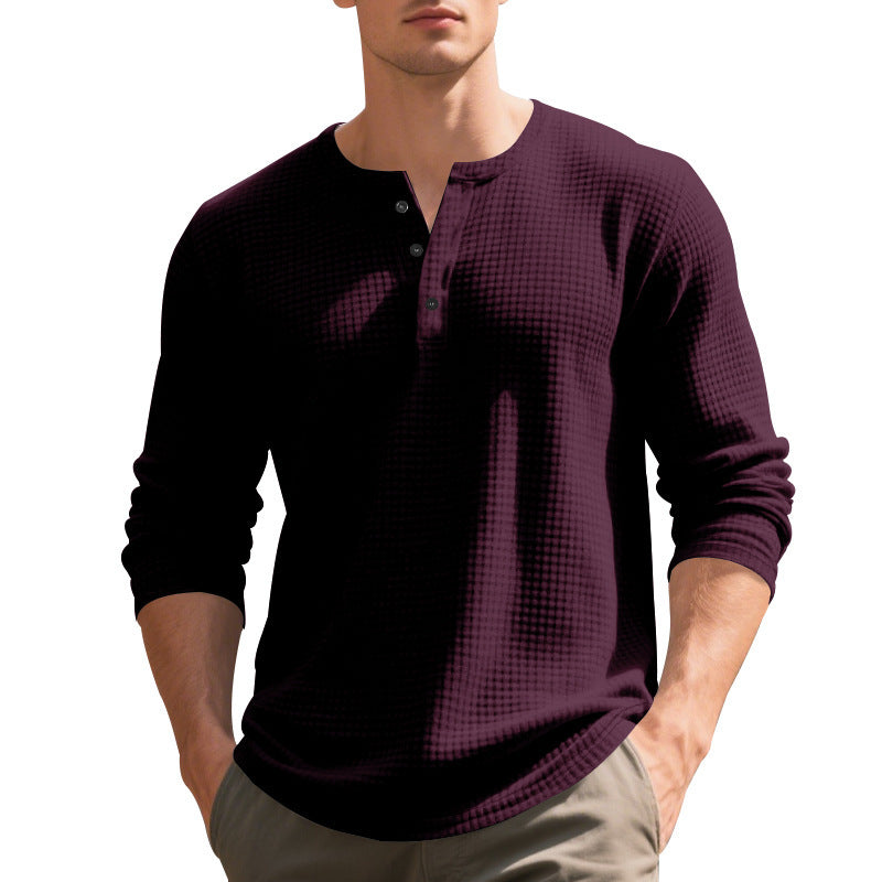 Henry Long Sleeve Retro Bottoming T-shirt