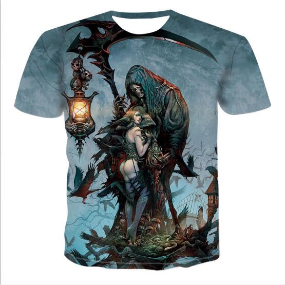 Men's Skull T Shirts 3D Graphic T-Shirt