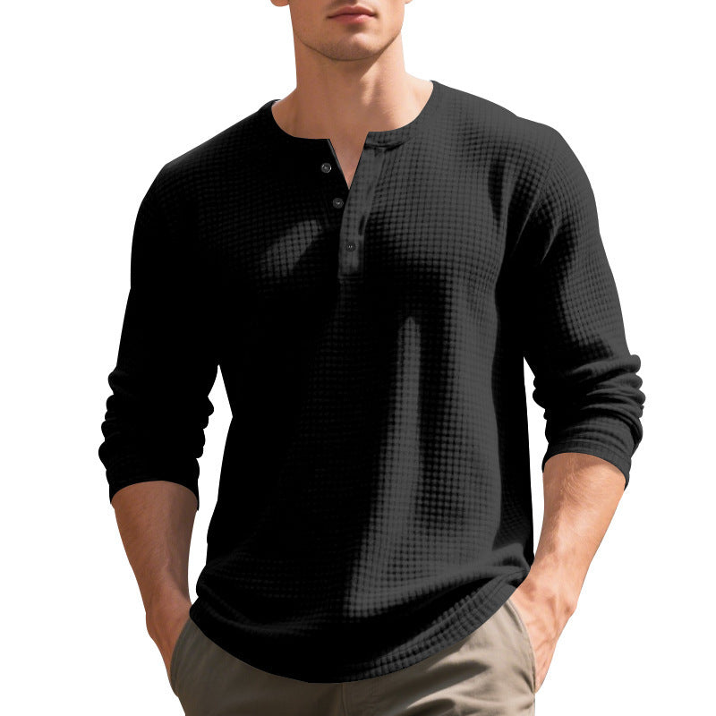 Henry Long Sleeve Retro Bottoming T-shirt