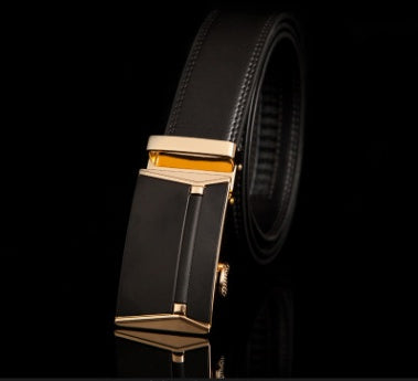 Men's Leather Belt Automatic Buckle Fashion Belt