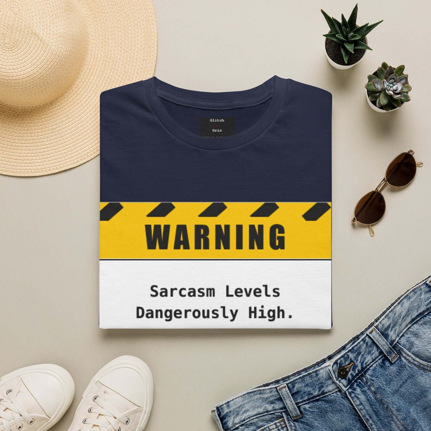 Sarcastic Funny T-Shirt with warning design stating &