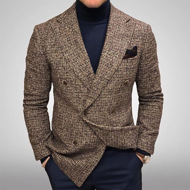 Men's Plaid Blazer | Slim Fit Business Casual Jacket