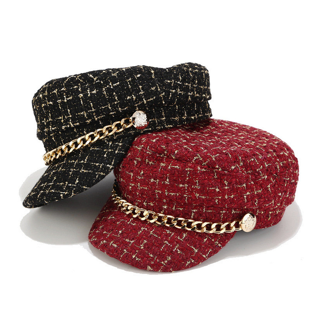 Vintage Octagonal Cap | Classic Cotton Newsboy Hat