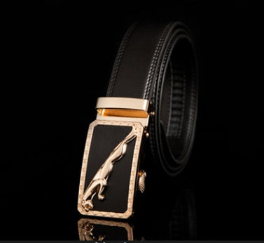 Men's Leather Belt Automatic Buckle Fashion Belt