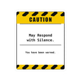 Funny Introvert Sticker | May Respond With Silence