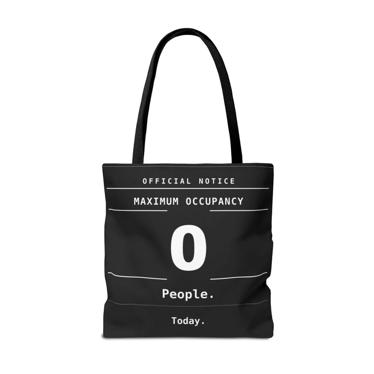 Funny Introvert Tote Bag | Maximum Occupancy 0 People