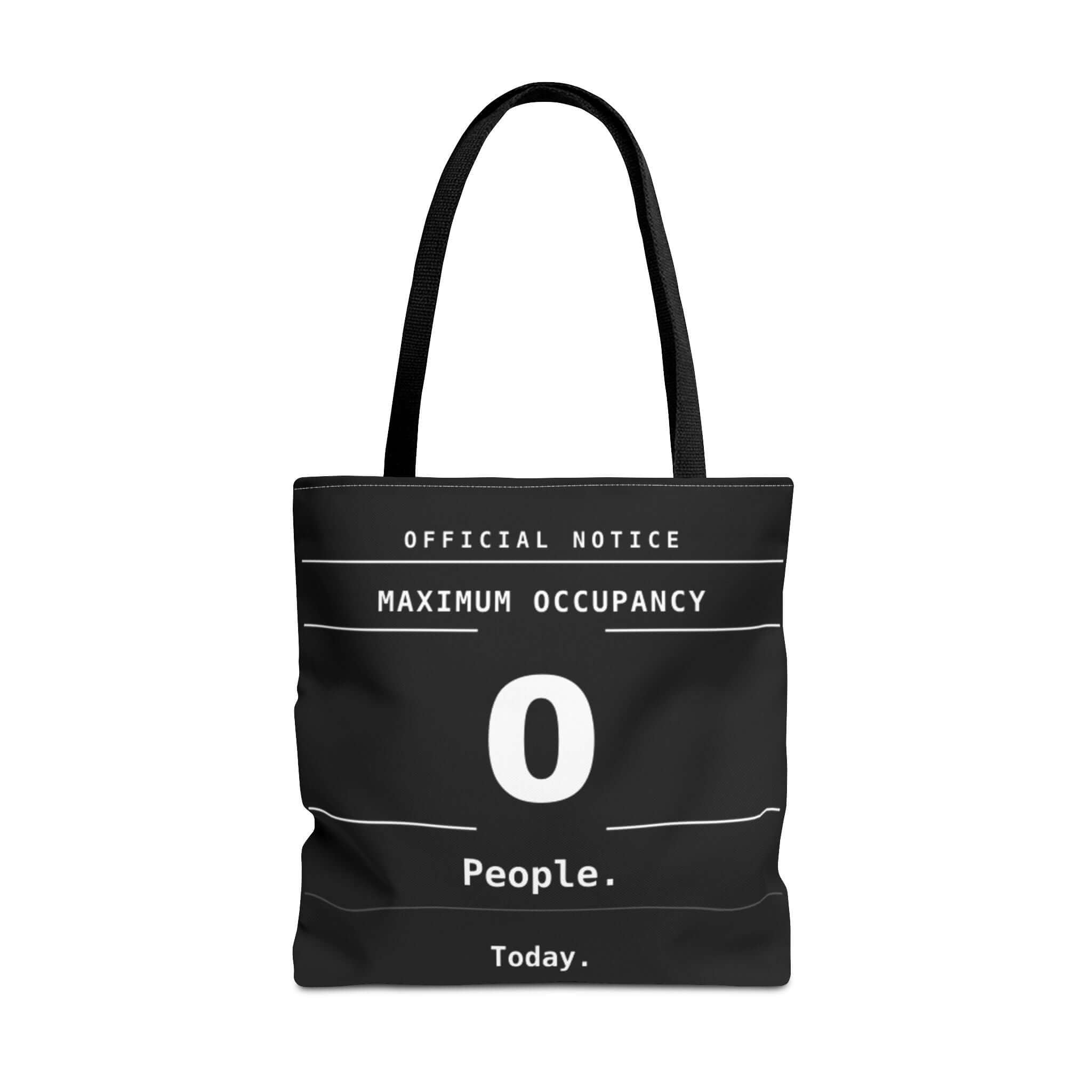 Funny Introvert Tote Bag | Maximum Occupancy 0 People