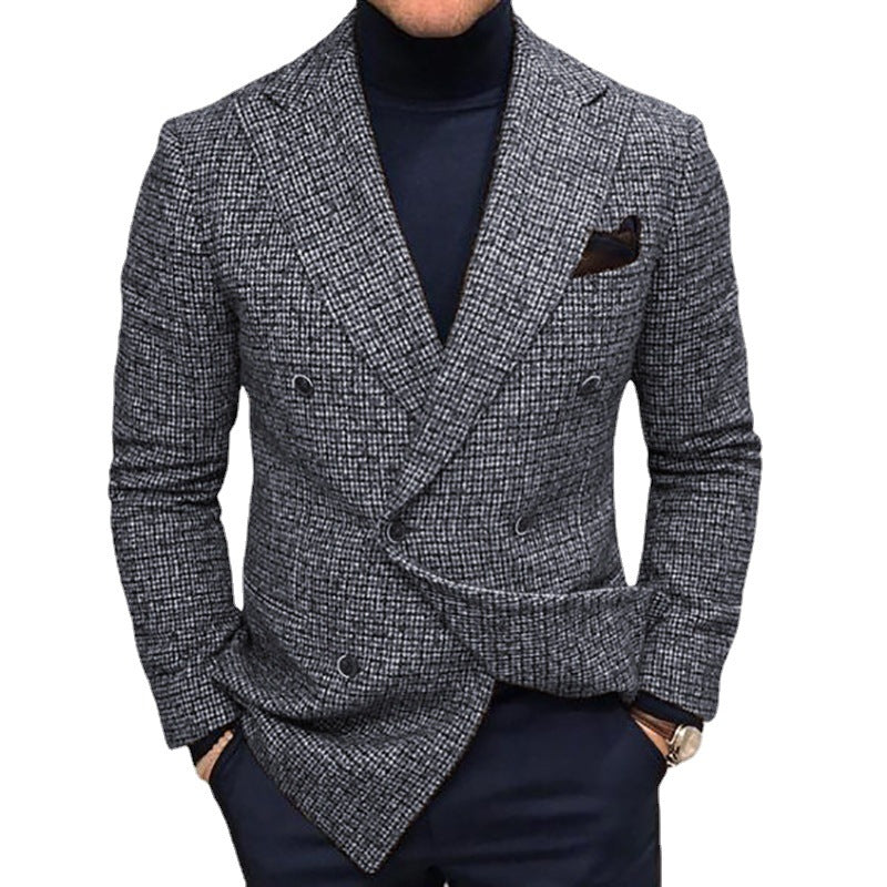 Men's Plaid Blazer | Slim Fit Business Casual Jacket