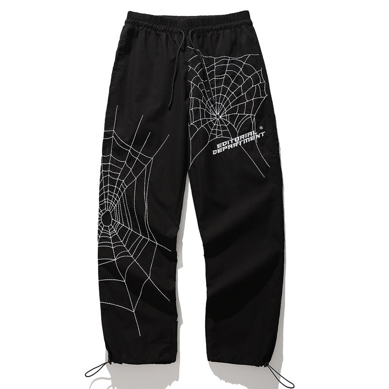 Spiderweb Embroidered Sweatpants