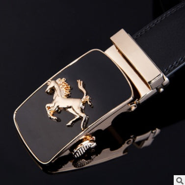 Men's Leather Belt Automatic Buckle Fashion Belt