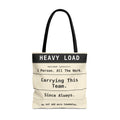 Funny Work Tote Bag | Carrying This Team Humor