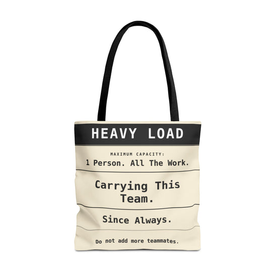 Funny Work Tote Bag | Carrying This Team Humor