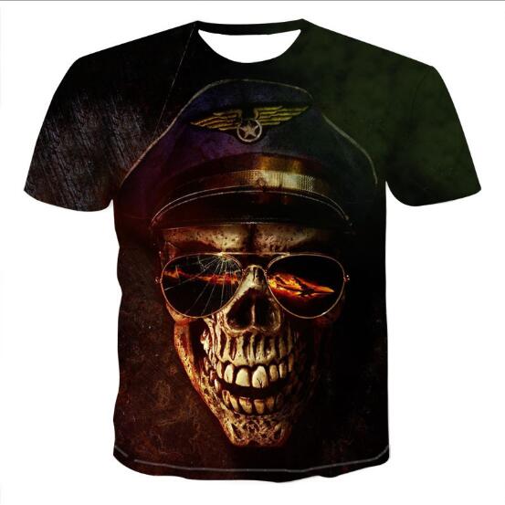 Men's Skull T Shirts 3D Graphic T-Shirt