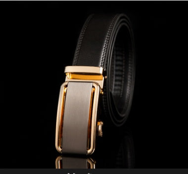 Men's Leather Belt Automatic Buckle Fashion Belt