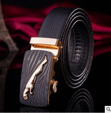 Men's Leather Belt Automatic Buckle Fashion Belt