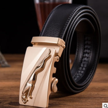 Men's Leather Belt Automatic Buckle Fashion Belt
