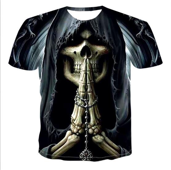 Men's Skull T Shirts 3D Graphic T-Shirt