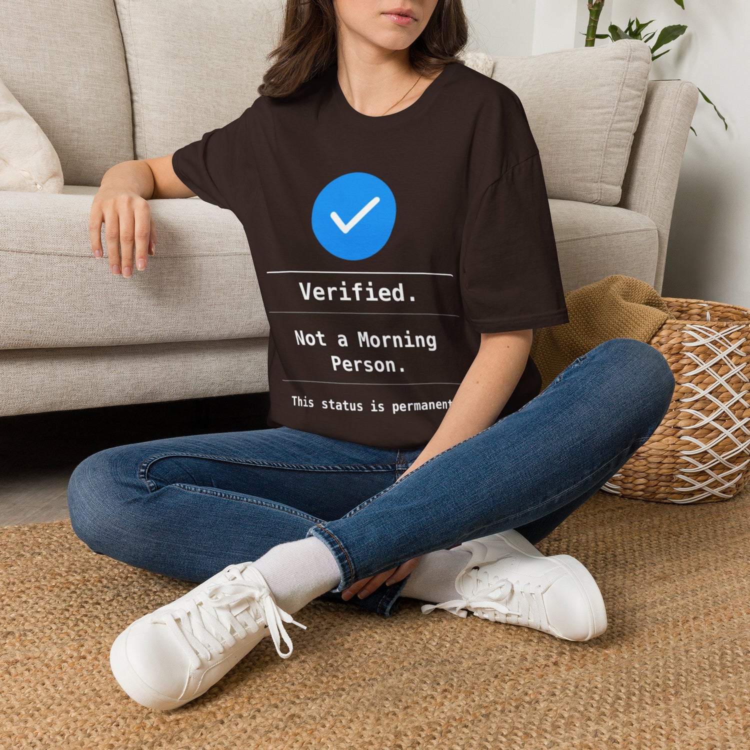 Verified Not a Morning Person Funny T-Shirt