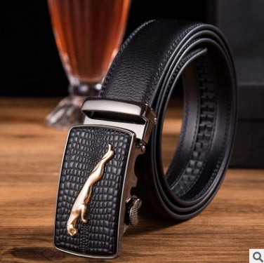 Men's Leather Belt Automatic Buckle Fashion Belt