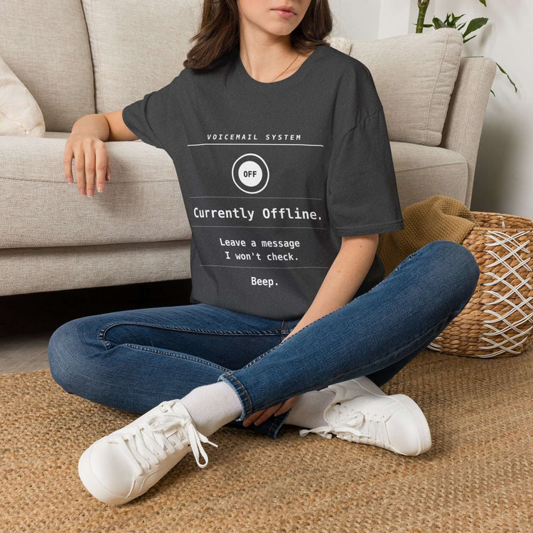 Funny Introvert T-Shirt | Currently Offline Leave Message
