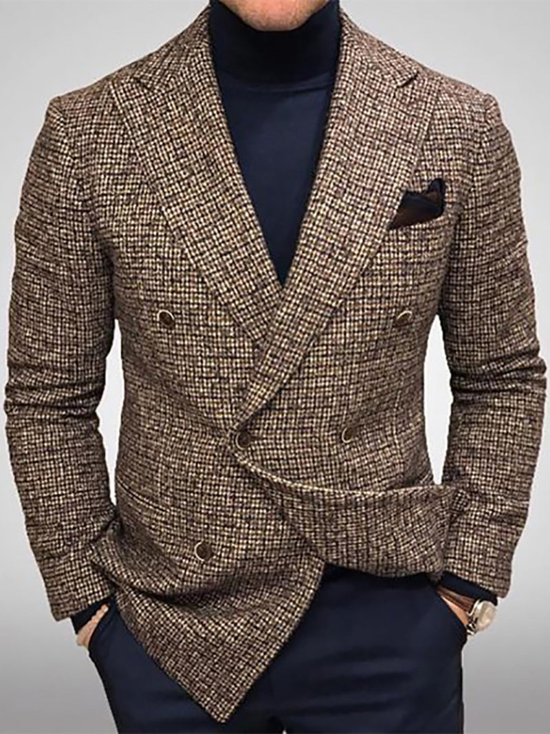 Men's Plaid Blazer | Slim Fit Business Casual Jacket