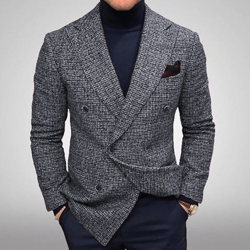 Men's Plaid Blazer | Slim Fit Business Casual Jacket