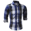 Classic Plaid Dress Shirts For Men